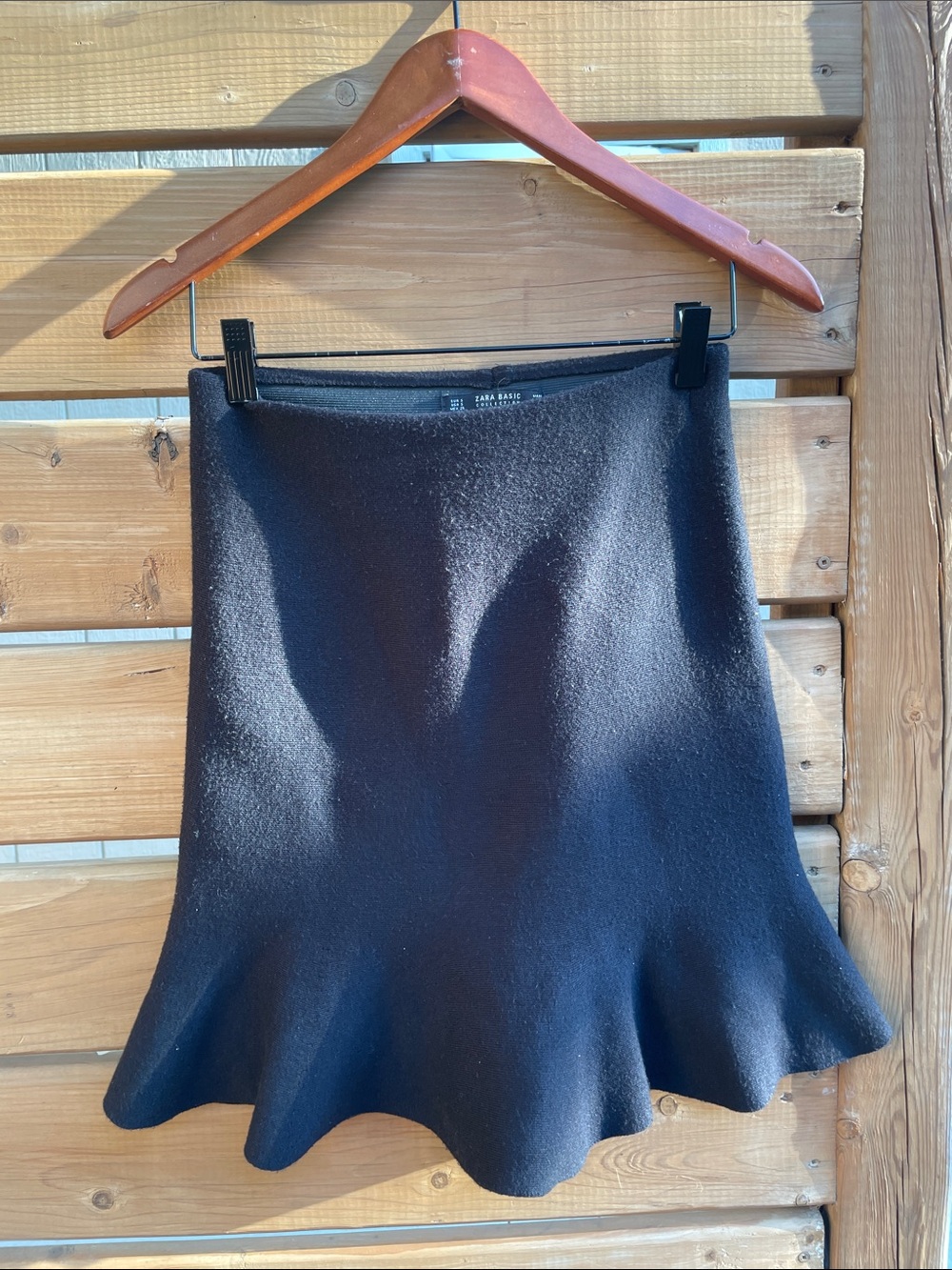 Zara Black Flared Skater Skirt